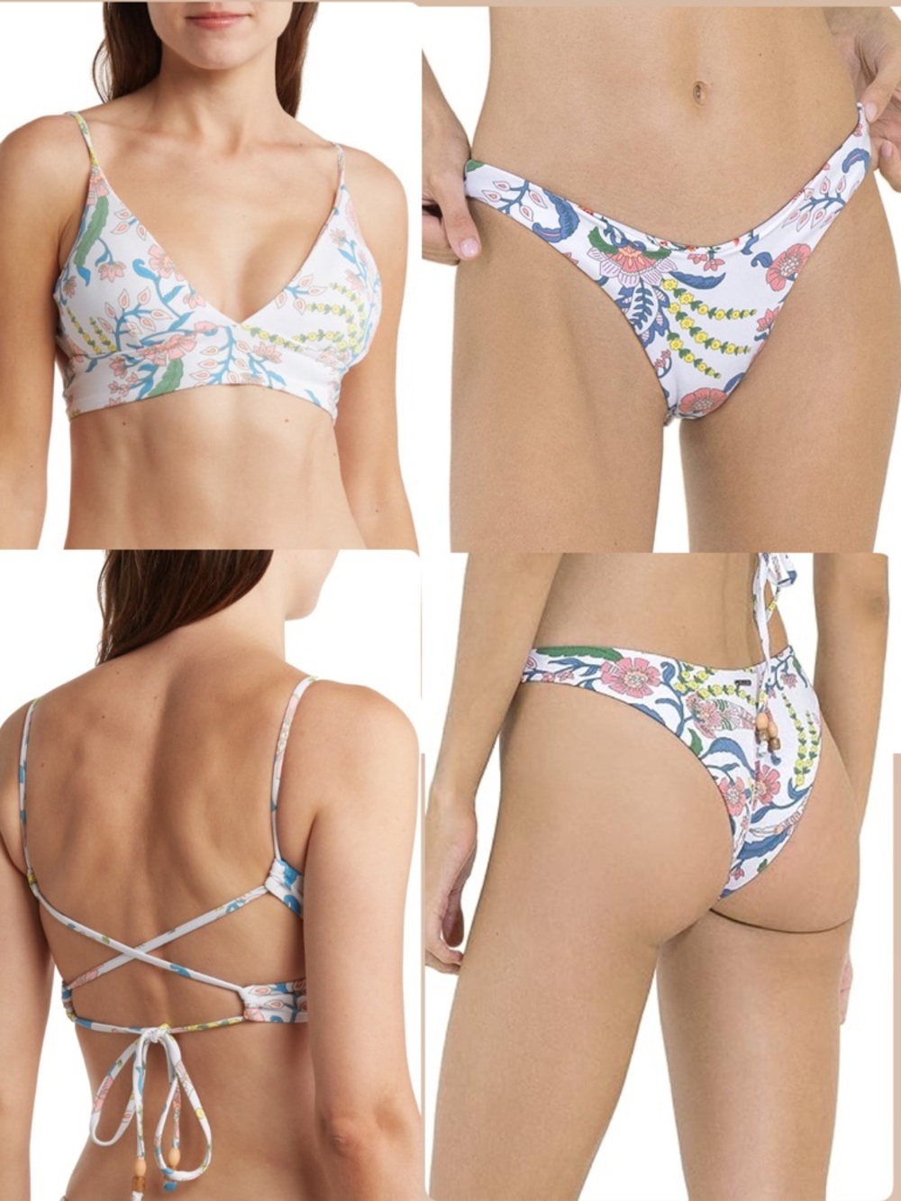 Maaji Floral Reversible “Holly Chinoiserie” Bikini Size Small - Picture 3 of 16